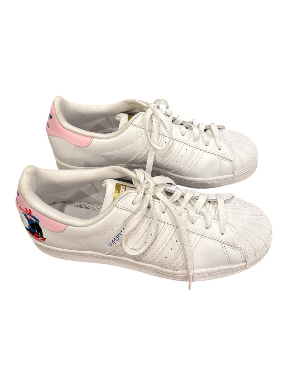 Adidas Superstar Egle Zvirblyte White Pink Art Sneakers NWOB Size 9 - Picture 13 of 14